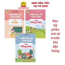 Sách - (Kết nối) Phiếu bài tập cuối tuần tiếng Anh, toán, tiếng Việt 4 - Combo/lẻ tùy chọn + bán kèm 1 tô màu 15k 1