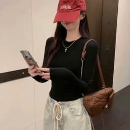 Áo Thun Dài Tay Ôm Body Nữ Siêu Co Giãn Thun Tăm Co Dãn 4 Chiều Lông Mịn Co Dãn JUSLEY A5 3