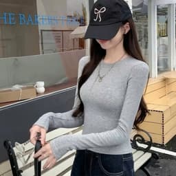 Áo Thun Dài Tay Ôm Body Nữ Siêu Co Giãn Thun Tăm Co Dãn 4 Chiều Lông Mịn Co Dãn JUSLEY A5 8