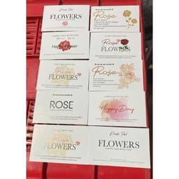 ❤️ Combo Sỉ 100- 200 Thiệp Cài Hoa Hình Trái Tim /Chữ Nhật (MIX KHÔNG CHỌN MẪU) Đa Dạng Ý Nghĩa ❤️ 9