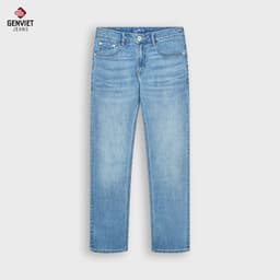 Deal Tốt- Quần Dài Jeans Nam GENVIET JEANS dáng Col Đứng chất Cooling Poly thoáng mát nhanh khô 8919 2