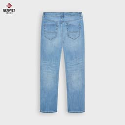 Deal Tốt- Quần Dài Jeans Nam GENVIET JEANS dáng Col Đứng chất Cooling Poly thoáng mát nhanh khô 8919 3