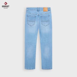 Deal Tốt- Quần Dài Jeans Nam GENVIET JEANS dáng Col Đứng chất Cooling Poly thoáng mát nhanh khô 8919 5