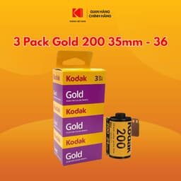 3 Cuộn phim Kodak Gold GB Film 200 135 36 Exp - Pack of 3 pcs, Số ảnh 36, In date T12/2026 1