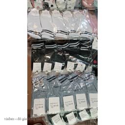 Tất Cổ Ngắn Kẻ Sọc Hàn Quốc -Set 10 đôi Tất nam nữ VINBEO 6