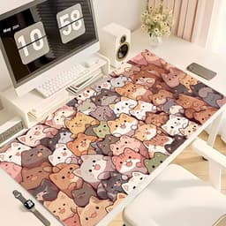 Tấm lót chuột hình mèo dễ thương Vua Lót Chuột Deskmat chống trượt trang trí bàn học, Laptop, PC 6