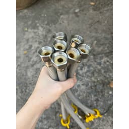 DÂY CẤP NƯỚC CAO CẤP,DÂY NHỰA XÁM 3 LỚP TÁN REN 21mm gắn vào thiết bị vệ sinh thông dụng gia đình 4