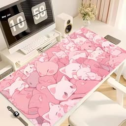 Tấm lót chuột hình mèo dễ thương Vua Lót Chuột Deskmat chống trượt trang trí bàn học, Laptop, PC 3