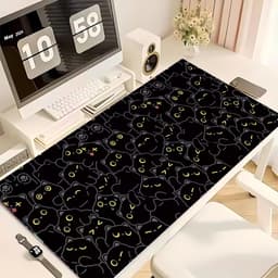 Tấm lót chuột hình mèo dễ thương Vua Lót Chuột Deskmat chống trượt trang trí bàn học, Laptop, PC 5