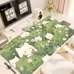 Tấm lót chuột hình mèo dễ thương Vua Lót Chuột Deskmat chống trượt trang trí bàn học, Laptop, PC 4