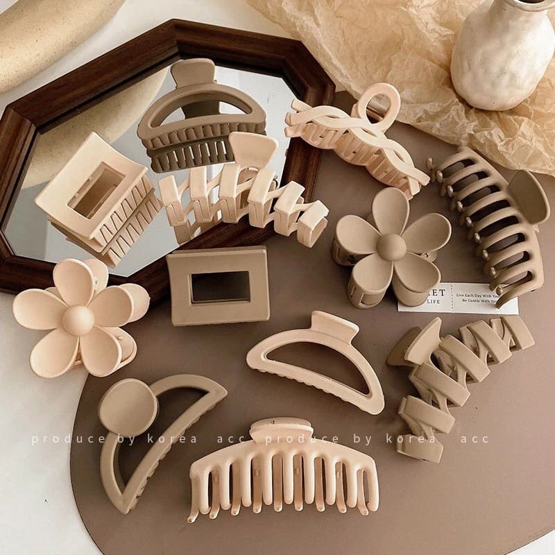 [SET KẸP TÓC CÀNG CUA 13 MÓN MÀU NUDE TẠO NHIỀU KIỂU MẪU