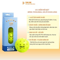 Bóng Pickleball Chanlong 48 Lỗ Chính Hãng (NGẪU NHIÊN) | Box 3 Quả Chuẩn Thi Đấu | Độ Nảy Ổn Định Bền Bỉ 2