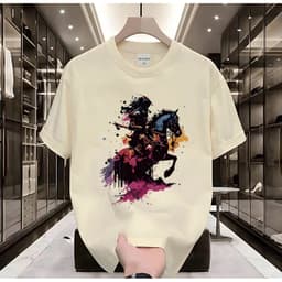 Áo thun Unisex Nam Nữ in hình NGỰA CHIẾN, chất cotton 100% - BOONE - BNE00249 1