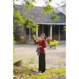 Bộ áo bà ba lụa đen quần phi bóng - Bigsize- sỉ bà ba toàn quốc - May bộ bà ba theo yêu cầu 9