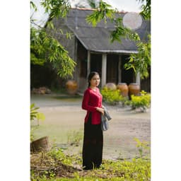 Bộ áo bà ba lụa đen quần phi bóng - Bigsize- sỉ bà ba toàn quốc - May bộ bà ba theo yêu cầu 7