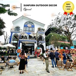 [Combo 3 Món] Bộ Bàn Ghế Cafe Gỗ SUNFURN - Ghế Xếp Ban Công Gấp Gọn Ngoài Trời, Gỗ Tràm Chống Nước, Đan Thủ Công Cao Cấp 5