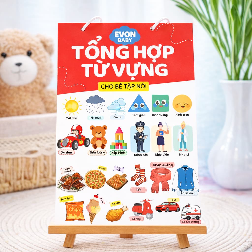 Thẻ phát triển kỹ năng giao tiếp EVON - Giúp Bé Tập Nói Sớm - "TỪ VỰNG BAN ĐẦU"