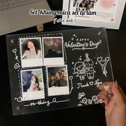 Khung ảnh Mica Trong Suốt, set quà tự làm tặng người yêu, bạn bè, khung ảnh làm theo yêu cầu 1