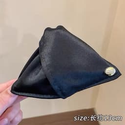 Kẹp tóc vỏ sò satin tam giác phong cách retro phụ kiện tóc nữ 5