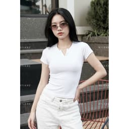 [MÀU MỚI ] Áo Thun Cổ Trụ Tàu Ôm Body Chất Thun Mịn Co Dãn 4 Chiều BYJANE - 356 7