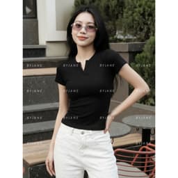 [MÀU MỚI ] Áo Thun Cổ Trụ Tàu Ôm Body Chất Thun Mịn Co Dãn 4 Chiều BYJANE - 356 6