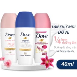 Lăn Khử Mùi Dưỡng Da Sáng Mịn Lưu Hương Dịu Nhẹ Dove Moisturising Cream Antiperspirant 40ml 2