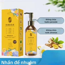 【Giao hàng tận nơi】Chiết Xuất Thực Vật Thuốc Nhuộm Tóc Thảo Dược Dầu Gội Thuốc Nhuộm Thơm Hoa Tóc E3J4 1