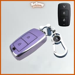 Ốp Chìa Khóa VinFast TPU Cao Cấp Kèm Móc Treo Logo Hãng – Bảo Vệ Smartkey VF3 VF5, VF6 VF7 VF8 VF9 đời 2024,2025 3