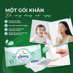 [Quà Tặng Không Bán] Khăn Ướt KLEENEX Tự Phân Hủy Thương Hiệu Mỹ Gói 36 Miếng -Nhỏ Gọn, An Toàn Cho Gia Đình 3