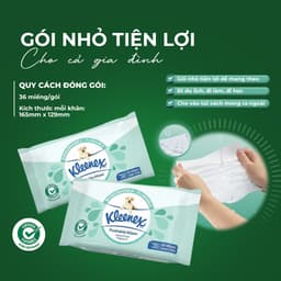 [Quà Tặng Không Bán] Khăn Ướt KLEENEX Tự Phân Hủy Thương Hiệu Mỹ Gói 36 Miếng -Nhỏ Gọn, An Toàn Cho Gia Đình 1