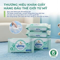 [Quà Tặng Không Bán] Khăn Ướt KLEENEX Tự Phân Hủy Thương Hiệu Mỹ Gói 36 Miếng -Nhỏ Gọn, An Toàn Cho Gia Đình 6