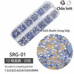 Khay đá nail chân lưới 12 ô đủ kích cỡ, nhiều màu sắc đính móng nổi bật siêu sáng  8