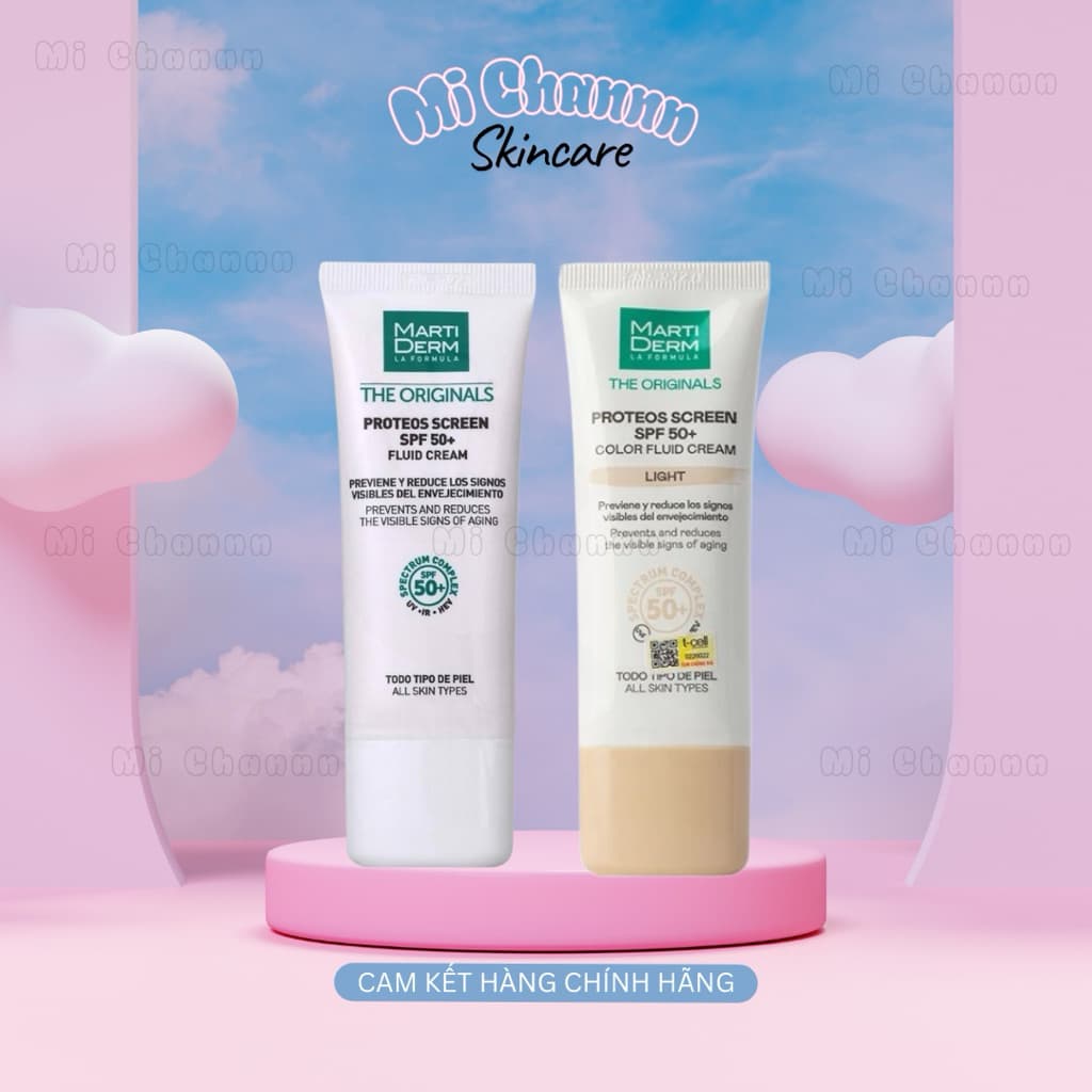 [HÀNG CÔNG TY] Kem Chống Nắng Phổ Rộng Cho Da Dầu, Mụn, Nám & Tăng Sắc Tố MartiDerm The Originals Proteos Screen SPF50+