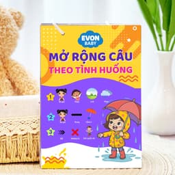 Thẻ Flash EVON BABY dạy bé tập nói - Giúp Bé Tập Nói & Mở Rộng Câu Theo Tình Huống 1