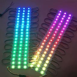 LED HẮT FULL MÀU THANH 3 BÓNG WS2811 12V Vỉ 20 THANH LED  ĐỔ KEO HOẶC MẮT LỒI 7
