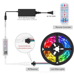 OP105 BỘ ĐIỀU KHIỂN LED FULL MÀU ARGB WS2812 WS2811 WS2815 NHÁY THEO NHẠC HỖ TRỢ APP VÀ REMOTE 6