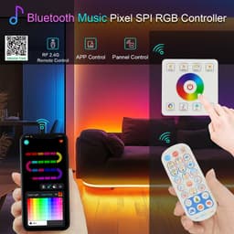 OP105 BỘ ĐIỀU KHIỂN LED FULL MÀU ARGB WS2812 WS2811 WS2815 NHÁY THEO NHẠC HỖ TRỢ APP VÀ REMOTE 8