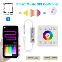 OP105 BỘ ĐIỀU KHIỂN LED FULL MÀU ARGB WS2812 WS2811 WS2815 NHÁY THEO NHẠC HỖ TRỢ APP VÀ REMOTE 2