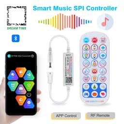 OP105 BỘ ĐIỀU KHIỂN LED FULL MÀU ARGB WS2812 WS2811 WS2815 NHÁY THEO NHẠC HỖ TRỢ APP VÀ REMOTE 1