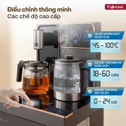 Cây nước nóng lạnh kết hợp bàn pha trà, cà phê Fujihome TB241N-UV – Ngăn khử khuẩn UV, màn hình cảm ứng, hỗ trợ RO 4