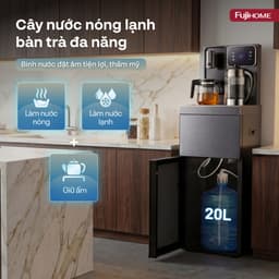 Cây nước nóng lạnh kết hợp bàn pha trà, cà phê Fujihome TB241N-UV – Ngăn khử khuẩn UV, màn hình cảm ứng, hỗ trợ RO 2