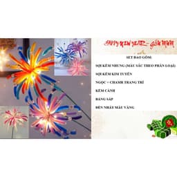 Set Tự Làm Pháo Hoa Bằng Kẽm Nhung – Phụ Kiện Handmade DIY Trang Trí Tết 3