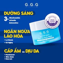 [SALE] Mặt Nạ Hạ Nhiệt Cooling Mask GGG - Dưỡng Sáng, Mờ Thâm Sạm & Giảm Kích Ứng Đỏ Rát Da G.G.G - 50g 2