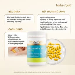 Viên Uống Bổ Xương Khớp Herbs of Gold Glucosamine MAX 1500mg – Hỗ Trợ Khớp Khỏe, Giảm Đau Nhức (Úc) - 90 viên 4