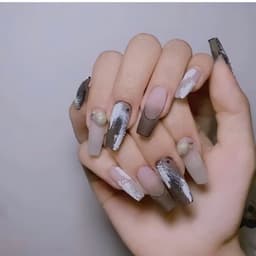 Hũ gel xi măng nail vẽ móng 2 màu trắng, màu đen, Gel Thạch Cao trang trí móng đẹp mắt 3