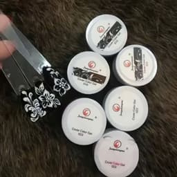 Gel Vẽ Nail Trắng Đen Fengshangmei chính hãng - gel vẽ nổi Trắng Đen Tiệm Nail Nhà SuMi 6