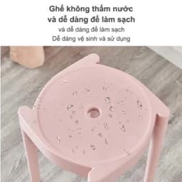 Ghế cao nhựa đúc Vinh Nam đa năng, đệm chống trượt, ghế ngồi bàn ăn, chắc chắn bền đẹp 3