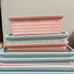 Rổ chữ nhật đan Hiwa cao cấp, nhựa dày bền chắc, không mùi hôi, đa năng, dày chắc, an toàn 2
