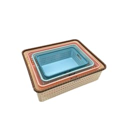 Rổ chữ nhật đan Hiwa cao cấp, nhựa dày bền chắc, không mùi hôi, đa năng, dày chắc, an toàn 7