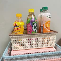 Rổ chữ nhật đan Hiwa cao cấp, nhựa dày bền chắc, không mùi hôi, đa năng, dày chắc, an toàn 4